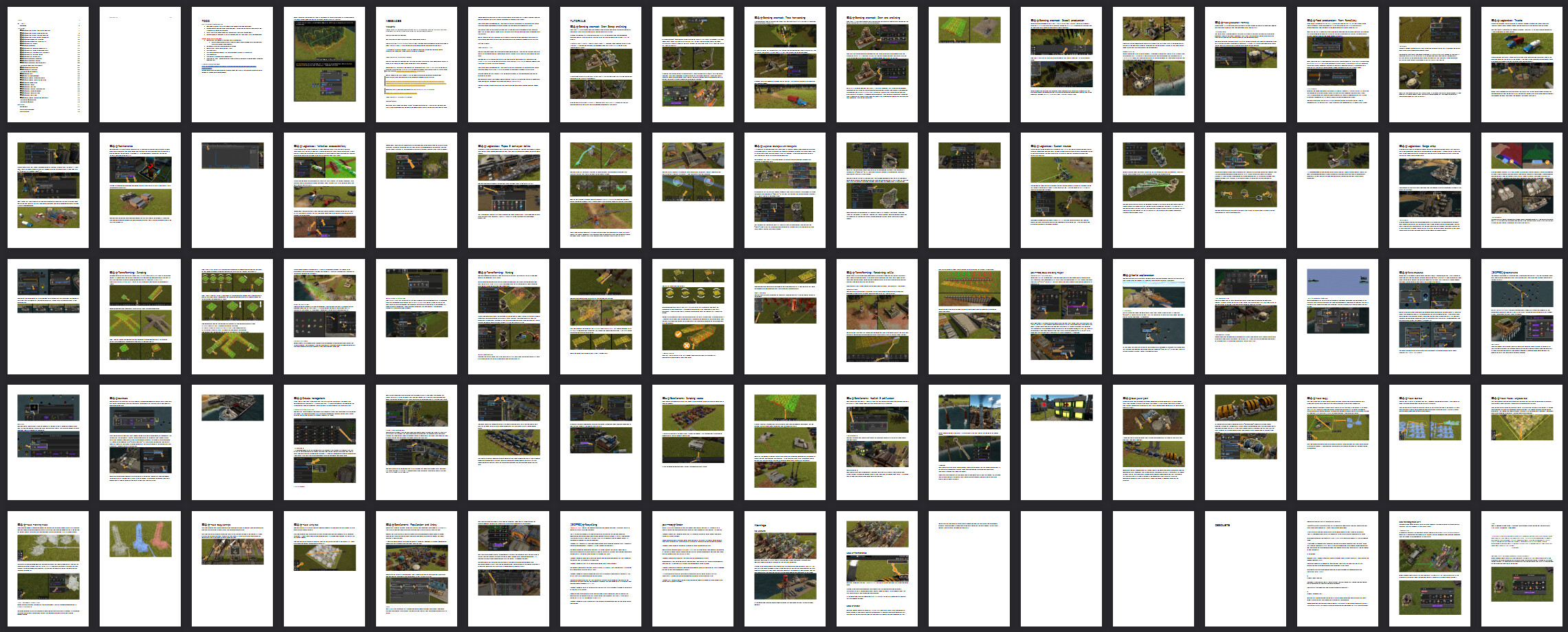 Pages from a 90-page working document that we used for collaborating on tutorial revamp.