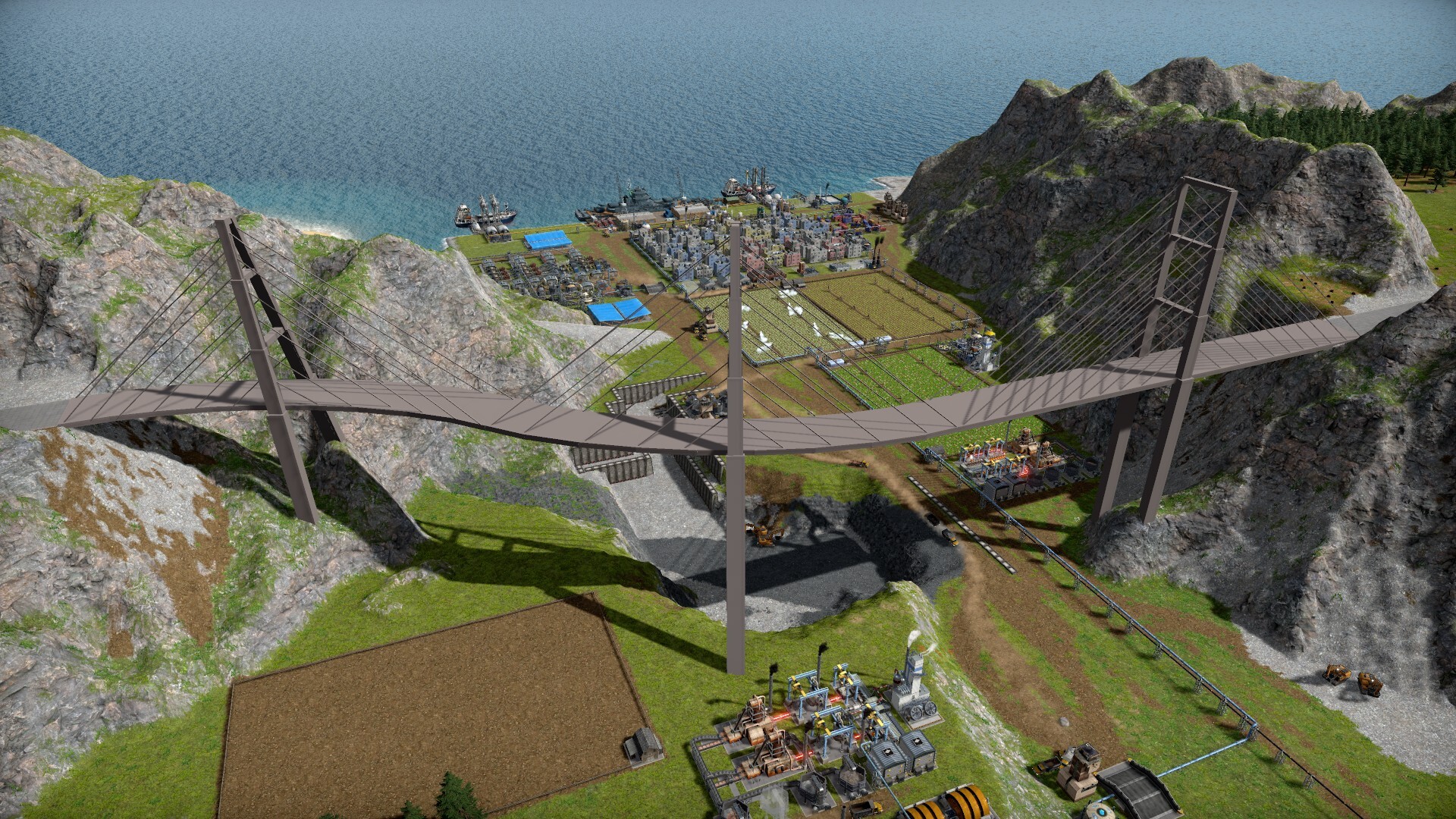 Bridges don’t have to be straight, and they don’t have to be over the ocean either.
