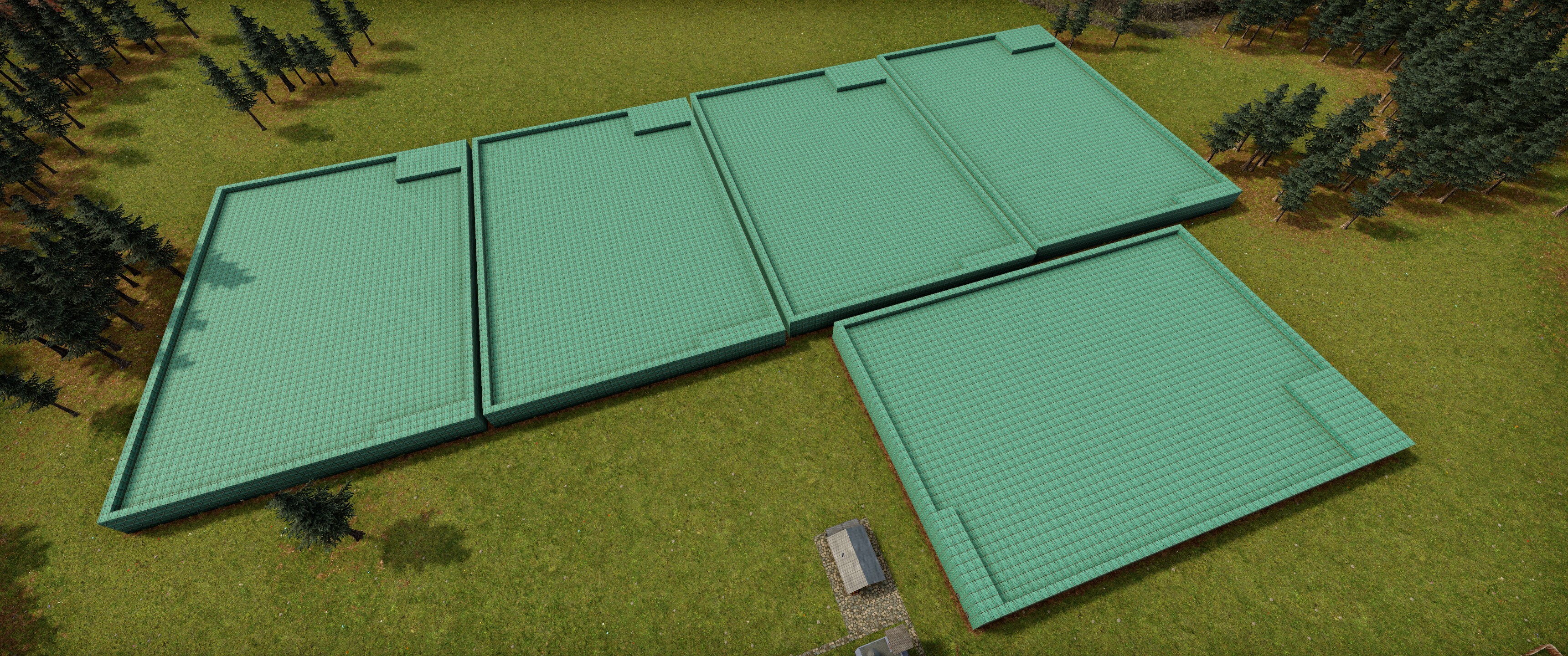 Test scene for construction cube benchmark.