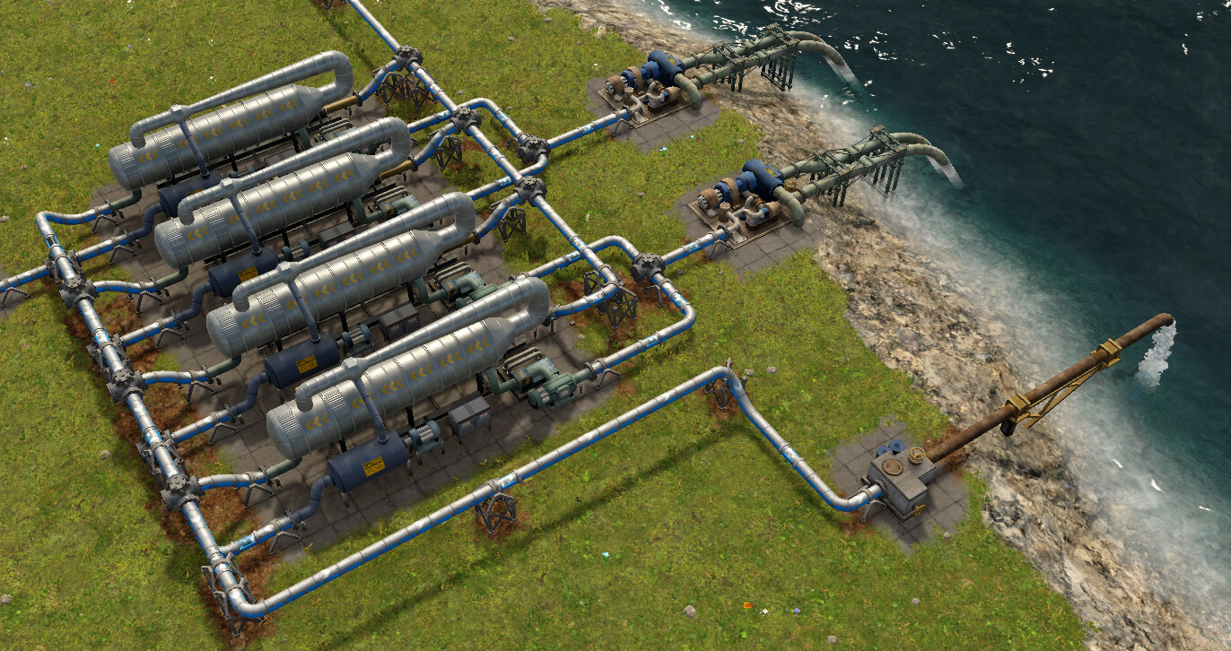 4 desalinators working hard to deliver 24 water / 10 sec to handle even the most demanding farms.