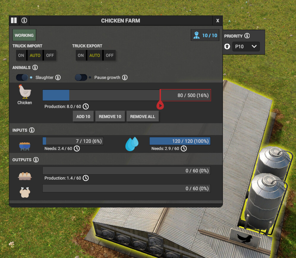 New UI for chicken farm management