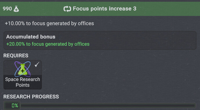 A detail of an incremental research node in the new UI.