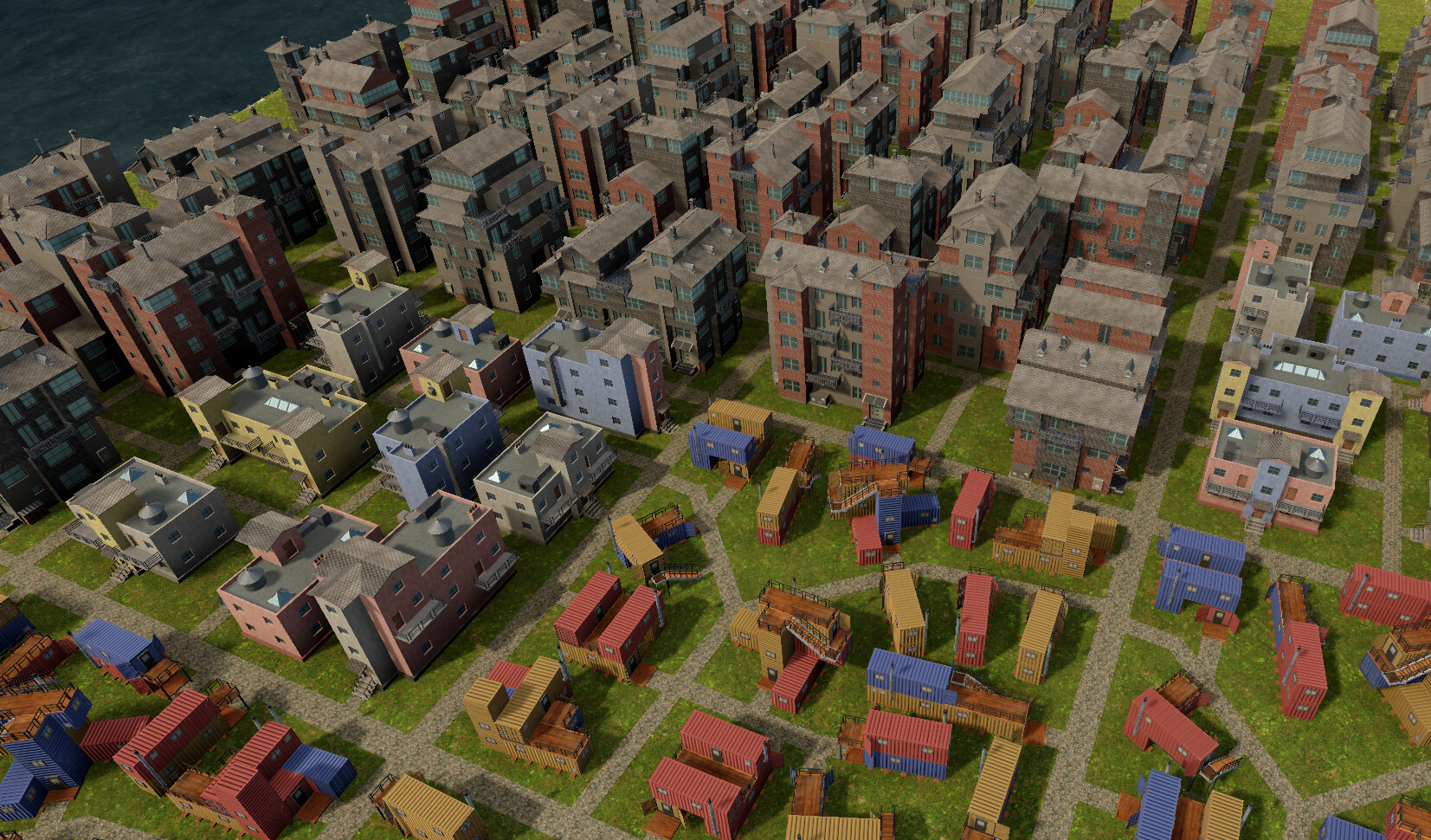 Tier 3 settlement houses next to tier 1 and tier 2.