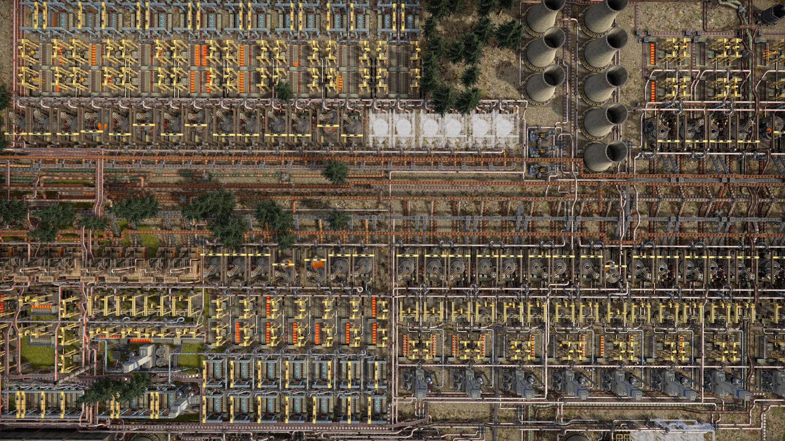 Beautifully laid out smelting operations.