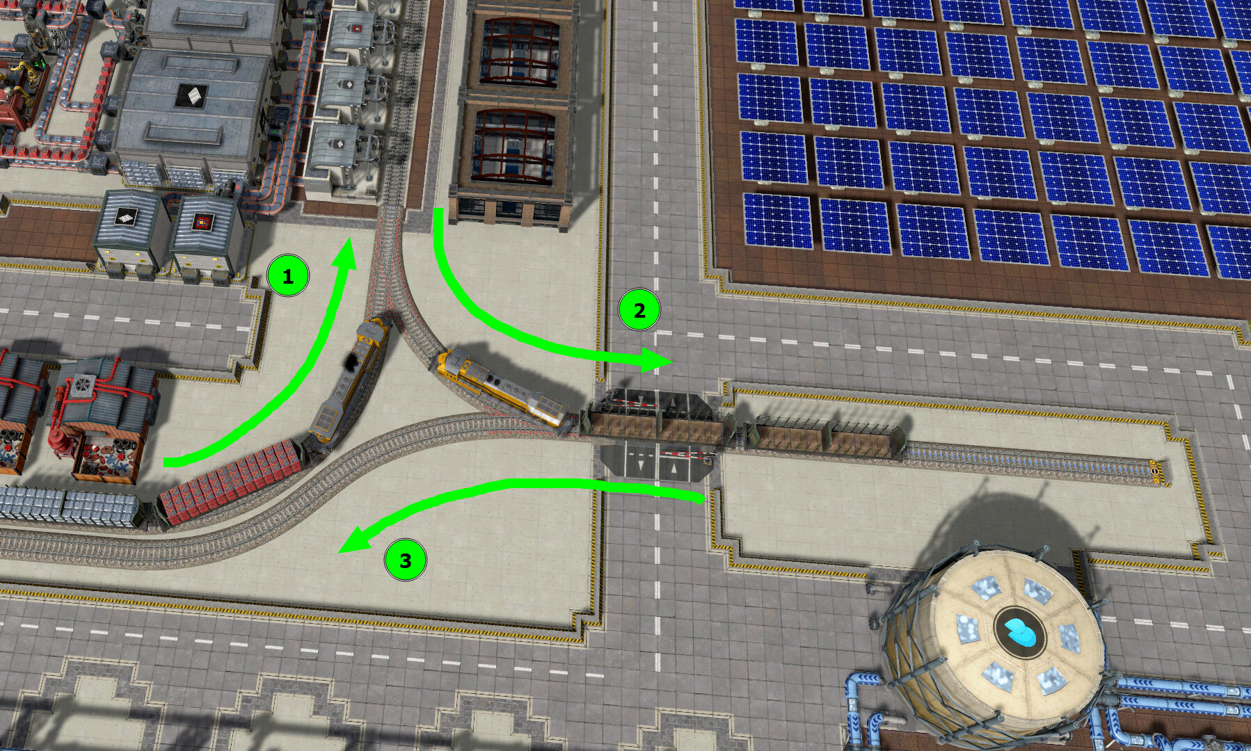 Trains can now turn around by (1) driving forwards to a station, (2) backing out of station into a dead-end, and (3) continuing forwards.