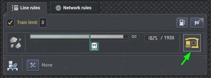 The “Allow only full trains” toggle.