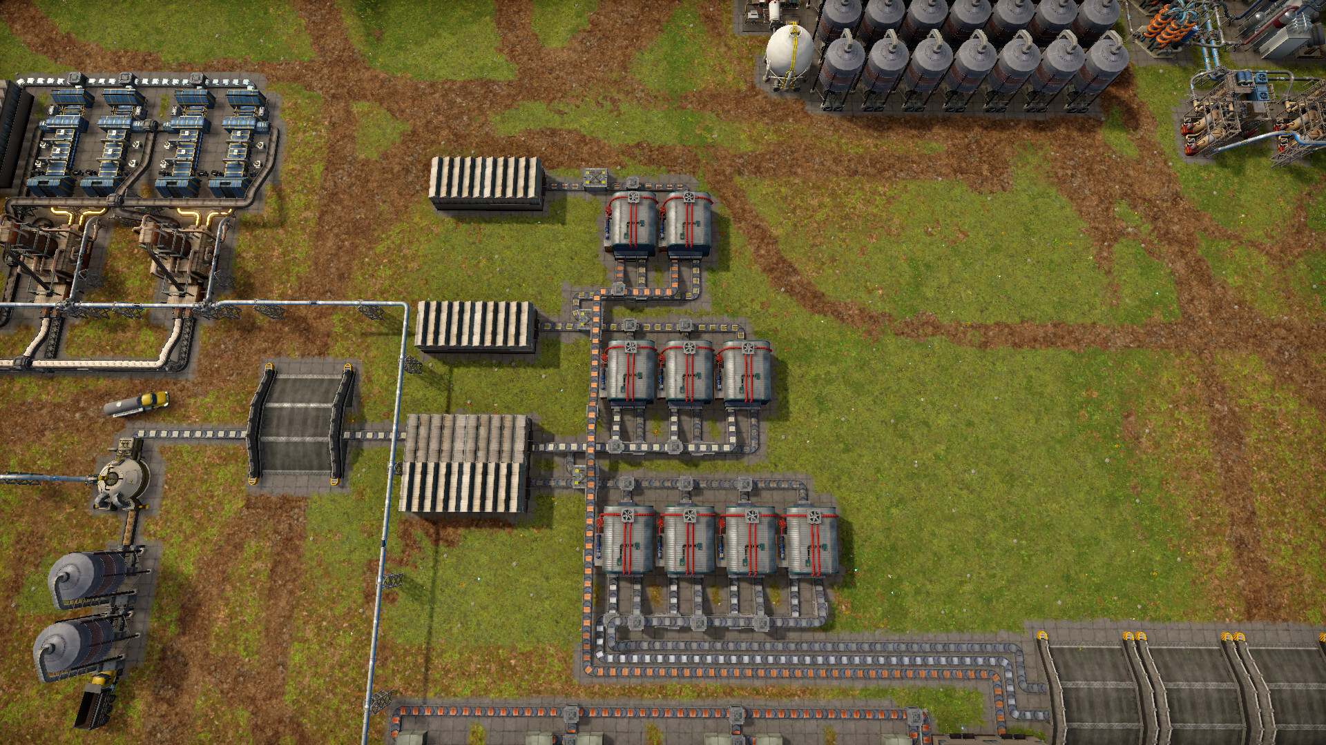 Construction parts production setup posted by Azanek with a nice and future-proof layout that can be extended as requirements for more construction parts increase over time.